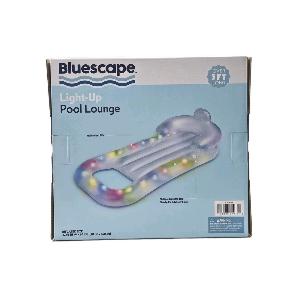 New Bluescape Inflatable Pool Mat Float Color Changing LED Batteries Included - Picture 2 of 4
